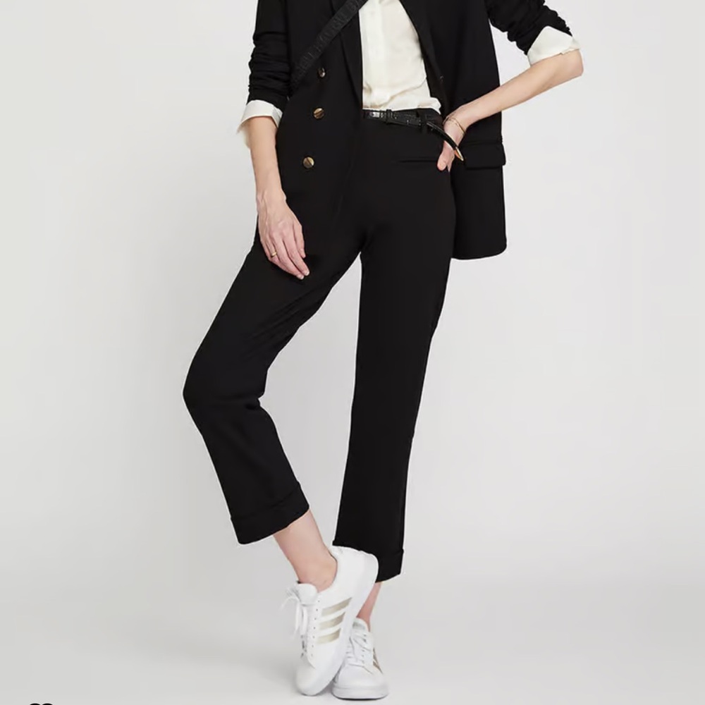 Betabrand Black Classic Crop Dress Pants Yoga Pants